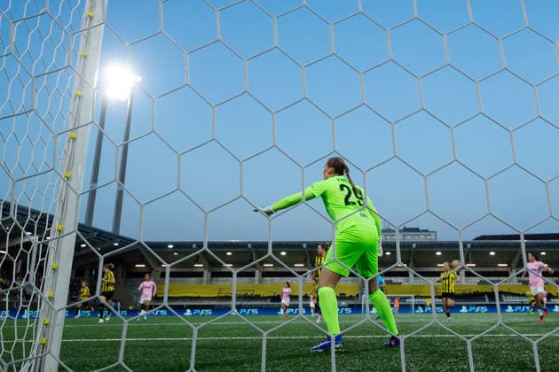 September 30, 260930: Goalkeeper Hanna Karlsson of Häcken during the Women’s Champions League soccer match between Häcken and Juventus on September 30, 2026 in Gothenburg. Photo by Michael Erichsen, BILDBYRAN COP 89 MI1032 soccer football UEFA Women’s Champions League Häcken Juventus women’s team  Copyright: MICHAELxERICHSEN BB260930MI137