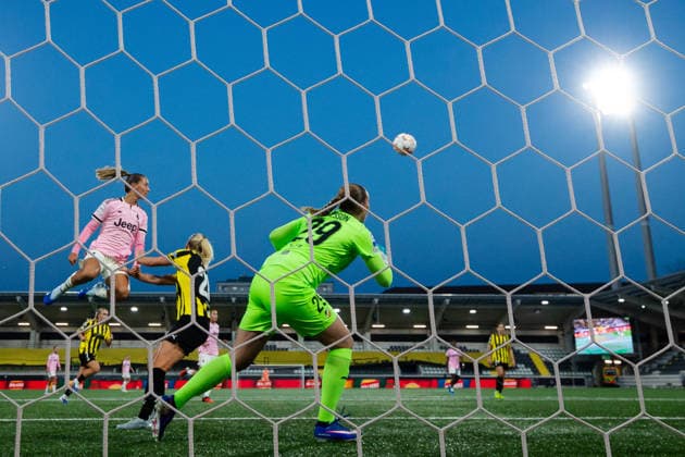 September 30, 260930: Goalkeeper Hanna Karlsson of Häcken during the Women’s Champions League soccer match between Häcken and Juventus on September 30, 2026 in Gothenburg. Photo by Michael Erichsen, BILDBYRAN COP 89 MI1032 soccer football UEFA Women’s Champions League Häcken Juventus women’s team  Copyright: MICHAELxERICHSEN BB260930MI138