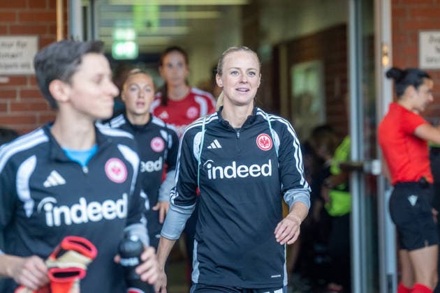September 30, 2026, xhfmx, Soccer: UEFA Women s Europa Cup Qualifiers, Eintracht Frankfurt vs. Fimleikafelag Hafnarfjördur, Lina Altenburg (Eintracht Frankfurt Women), Rebecka Blomqvist (Eintracht Frankfurt Women), Frankfurt