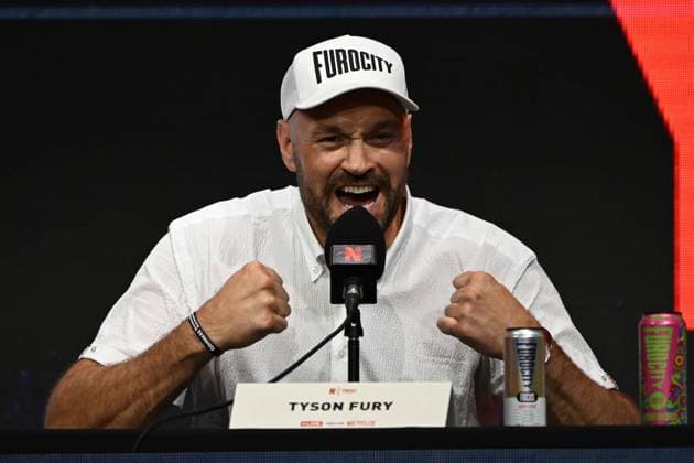 Tyson Fury and Anthony Joshua hold press conference, PK, Pressekonferenz in London before December clash LONDON, UNITED KINGDOM - SEPTEMBER 30: British heavyweight boxers Tyson Fury and Anthony Joshua (not seen) attend a press conference at British Airways ARC, Olympia ahead of their December 11 fight at Principality Stadium in Cardiff, in London, United Kingdom, on September 30, 2026. Rasid Necati Aslim Anadolu London United Kingdom. Editorial use only. Please get in touch for any other usage.  Copyright: x2026xAnadoluxRasidxNecatixAslimx