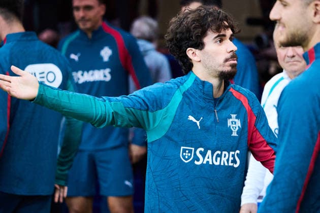 Portugal Training And press conference, PK, Pressekonferenz Portugal national soccer player Vitinha is seen during a training session ahead of the UEFA Nations League 2026 27 Group A4 MD3 match against Denmark at Parken Stadium in Copenhagen, Denmark, on September 30, 2026. Copenhagen Denmark  Copyright: xKristianxTuxenxLadegaardxBergx originalFilename:berg-portugal260930_npA8d.jpg