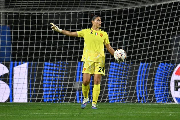 SOCCER - Women s Champions League - AS Roma vs. FC Barcelona, Barca Photo by IPA ABACAPRESS.COM89155926 - Rachele Baldi of A.S. Roma Women is in action during Matchday 2 of the 2026 27 UEFA Women s Champions League group stage, a soccer match between A.S. Roma and FC Barcelona at Tre Fontane Stadium on September 30, 2026, in Rome, Italy. Rome Italy  Copyright: xIPAxSport ABACAx
