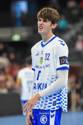 Handball I Men I 2026–2027 Season I EHF European League I Matchday 1 I SG Flensburg Handewitt vs. Fraikin BM Granollers I September 30, 2026 Pablo Guijarro 32, Fraikin BM Granollers Copyright: xLobeca JanxKirschnerx