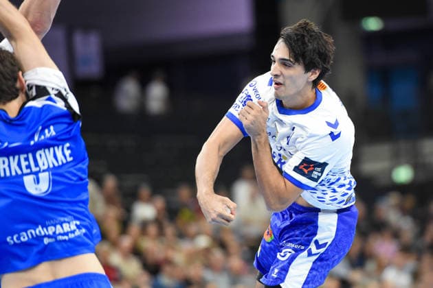 Handball I Men I 2026–2027 Season I EHF European League I Matchday 1 I SG Flensburg Handewitt vs. Fraikin BM Granollers I September 30, 2026 Gerard Domingo Calzada 21, Fraikin BM Granollers Copyright: xLobeca JanxKirschnerx