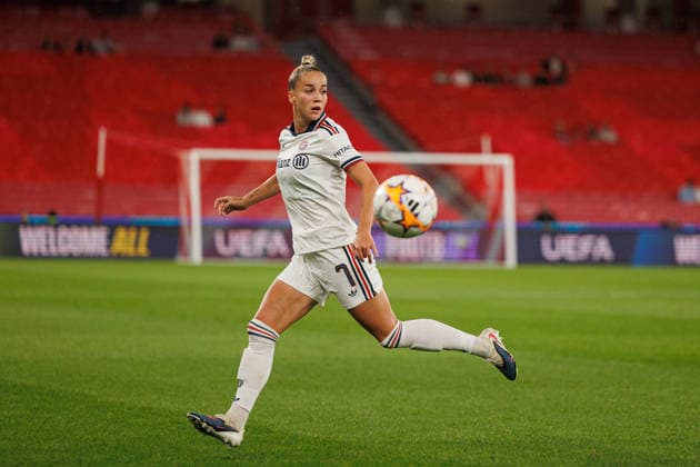 Giulia Gwinn seen during UEFA Women™s League game between teams of SL Benfica and Fc Bayern Munchen (Luis Loureiro Ball Raw Images) Lisboa Estadio da Luz Portugal Copyright: xLuisxLoureirox lloureiroSlbwBayernW-6927