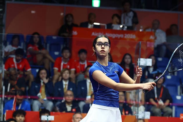 Asian Games 2026 Aichi-Nagoya, Japan Anahat Singh of India in action during Semifinals match Aichi, Nagoya Nagoya Japan Copyright: xSeshadrixSukumarx
