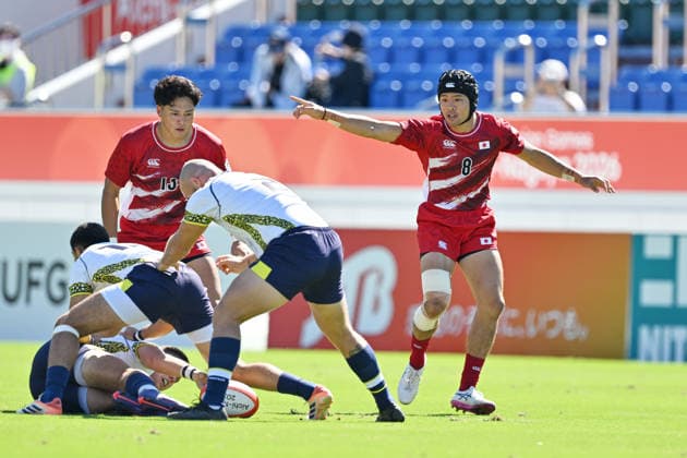 (L-R) Riku Tokito (JPN), Toma Shiwachi (JPN), OCTOBER 1, 2026 - Rugby : Men s Preliminary Round Pool B match between Japan - Kazakhstan at Nagoya City Mizuho Park Rugby Field during the Asian Games Aichi-Nagoya 2026 in Aichi, Japan. Noxthirdxpartyxsales  aflo_352314056 KenjiroxMatsuox