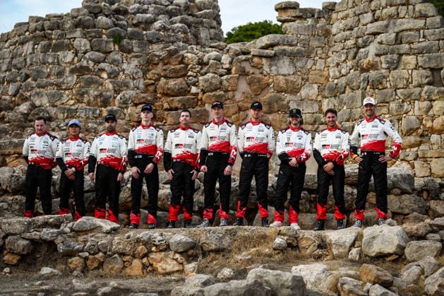 MOTORSPORTS - Rally - WRC, Motorsport Rallye, WM Rally Italia Sardegna Photo by IPA ABACAPRESS.COM89165345 - Family Photo at Nuraghe Palmavera of the Toyota Gazoo Racing WRT team, Toyota GR Yaris Rally1 during the FIA World Rally Championship (WRC) Rally Italia Sardegna 2026 on October 1, Sardinia, Italy Italia Italy  Copyright: xIPAxSport ABACAx