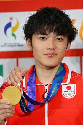 Sorato Anraku (JPN), SEPTEMBER 30, 2026 - Sports Climbing : Men s Boulder award ceremony at Nagoya International Exhibition Hall (Portmesse Nagoya) during the Asian Games Aichi-Nagoya 2026 in Aichi, Japan. Noxthirdxpartyxsales  aflo_352155400 KenjiroxMatsuox