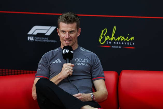 F1 - BAHRAIN GRAND PRIX IN MALAYSIA 2026 press conference, PK, Pressekonferenz HULKENBERG Nico (ger), Audi F1 Team R26, portrait during the 2026 Formula 1 Bahrain Grand Prix in Malaysia, 16th round of the 2026 Formula One World Championship, WM, Weltmeisterschaft from October 2 to 4, 2026 on the Sepang International Circuit, in Sepang, Malaysia - SepangMalaysia  Copyright: xANTONINxVINCENTx