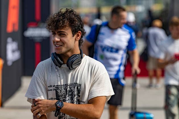 RECORD DATE NOT STATED 1st October 2026; Sepang IC, Kuala Lumpur, Malaysia; Formula 1, Bahrain Grand Prix, Arrival Day; Arvid Lindblad (41) of Great Britain and Visa Cash App Racing Bulls Formula One Team arriving at the Bahrain Grand Prix StephenxBlackberry