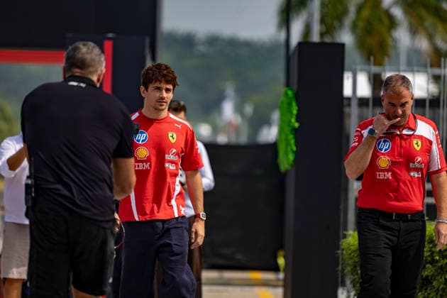 RECORD DATE NOT STATED 1st October 2026; Sepang IC, Kuala Lumpur, Malaysia; Formula 1, Bahrain Grand Prix, Arrival Day; Charles Leclerc (16) of Monaco and Scuderia Ferrari HP arriving at the Bahrain Grand Prix StephenxBlackberry