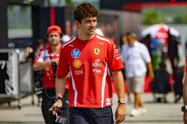 RECORD DATE NOT STATED 1st October 2026; Sepang IC, Kuala Lumpur, Malaysia; Formula 1, Bahrain Grand Prix, Arrival Day; Charles Leclerc (16) of Monaco and Scuderia Ferrari HP arriving at the Bahrain Grand Prix StephenxBlackberry