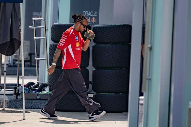 RECORD DATE NOT STATED 1st October 2026; Sepang IC, Kuala Lumpur, Malaysia; Formula 1, Bahrain Grand Prix, Arrival Day; Lewis Hamilton (44) of Great Britain and Scuderia Ferrari HP arriving at the Bahrain Grand Prix StephenxBlackberry