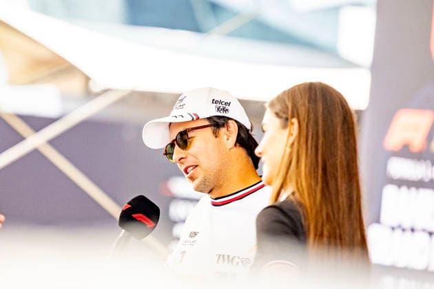 RECORD DATE NOT STATED 1st October 2026; Sepang IC, Kuala Lumpur, Malaysia; Formula 1, Bahrain Grand Prix, Arrival Day; Sergio Perez (11) of Mexico and Cadillac Formula 1 Team at the Bahrain Grand Prix StephenxBlackberry