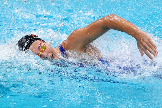 October 1, 2026, Sydney, Nsw, Australia: JENNA FORRESTER competes in the WomenÃ¢â‚¬â ¢s 200m individual medley heats during the 2026 Australian Short Course Championships. Swimming 2026: Australian Short Course Championships  - ZUMAt173 20261001_zsp_t173_008 Copyright: xStephanexThomasx