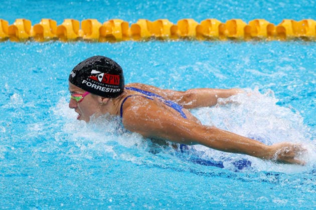 October 1, 2026, Sydney, Nsw, Australia: JENNA FORRESTER competes in the WomenÃ¢â‚¬â ¢s 200m individual medley heats during the 2026 Australian Short Course Championships. Swimming 2026: Australian Short Course Championships  - ZUMAt173 20261001_zsp_t173_011 Copyright: xStephanexThomasx