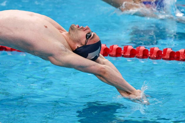 October 1, 2026, Sydney, Nsw, Australia: MARK NIKOLAEV competes in the MenÃ¢â‚¬â ¢s 50m backstroke heats during the 2026 Australian Short Course Championships. Swimming 2026: Australian Short Course Championships  - ZUMAt173 20261001_zsp_t173_024 Copyright: xStephanexThomasx