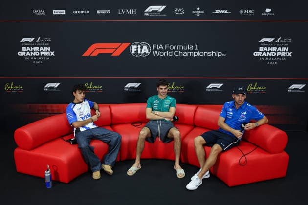 F1 - BAHRAIN GRAND PRIX IN MALAYSIA 2026 press conference, PK, Pressekonferenz LINDBLAD Arvid (gbr), Visa Cash App RB F1 Team VCARB03, STROLL Lance (can), Aston Martin F1 Team Honda AMR26, GASLY Pierre (fra), Alpine F1 Team A526, portrait during the 2026 Formula 1 Bahrain Grand Prix in Malaysia, 16th round of the 2026 Formula One World Championship, WM, Weltmeisterschaft from October 2 to 4, 2026 on the Sepang International Circuit, in Sepang, Malaysia - SepangMalaysia Copyright: xANTONINxVINCENTx