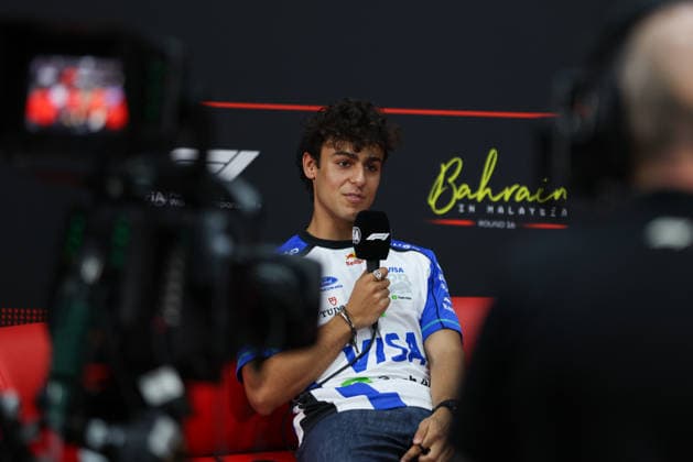 F1 - BAHRAIN GRAND PRIX IN MALAYSIA 2026 press conference, PK, Pressekonferenz LINDBLAD Arvid (gbr), Visa Cash App RB F1 Team VCARB03, portrait during the 2026 Formula 1 Bahrain Grand Prix in Malaysia, 16th round of the 2026 Formula One World Championship, WM, Weltmeisterschaft from October 2 to 4, 2026 on the Sepang International Circuit, in Sepang, Malaysia - SepangMalaysia Copyright: xANTONINxVINCENTx