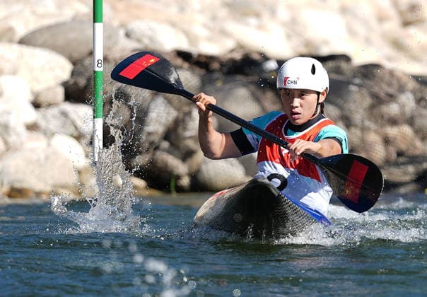 (261001) -- TOYOTA, Oct. 1, 2026 -- Chen Lin of China competes during the women s kayak single final of canoe slalom at the 20th Asian Games Aichi-Nagoya 2026 in Toyota of Aichi Prefecture, Japan, Oct. 1, 2026. ) (SP)JAPAN-TOYOTA-ASIAN GAMES-CANOE SLALOM-WOMEN S KAYAK SINGLE-FINAL ZhangxHaobo 