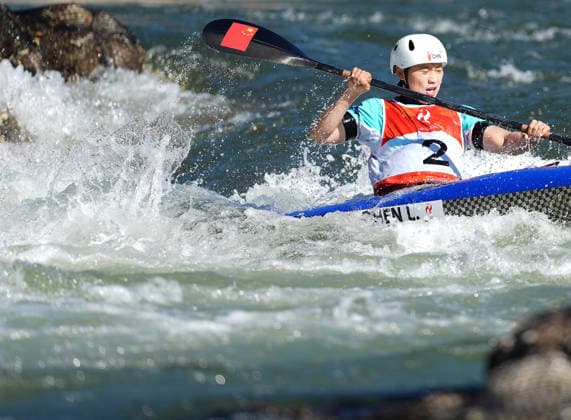 (261001) -- TOYOTA, Oct. 1, 2026 -- Chen Lin of China competes during the women s kayak single final of canoe slalom at the 20th Asian Games Aichi-Nagoya 2026 in Toyota of Aichi Prefecture, Japan, Oct. 1, 2026. ) (SP)JAPAN-TOYOTA-ASIAN GAMES-CANOE SLALOM-WOMEN S KAYAK SINGLE-FINAL ZhangxHaobo