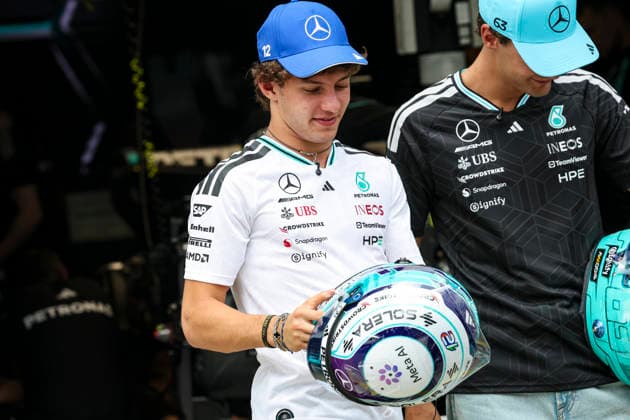 F1 - BAHRAIN GRAND PRIX IN MALAYSIA 2026 KIMI ANTONELLI Andrea (ita), Mercedes AMG F1 Team W17, portrait helmet, casque, during the 2026 Formula 1 Bahrain Grand Prix in Malaysia, 16th round of the 2026 Formula One World Championship, WM, Weltmeisterschaft from October 2 to 4, 2026 on the Sepang International Circuit, in Sepang, Malaysia - SepangMalaysia Copyright: xXavixBonillax