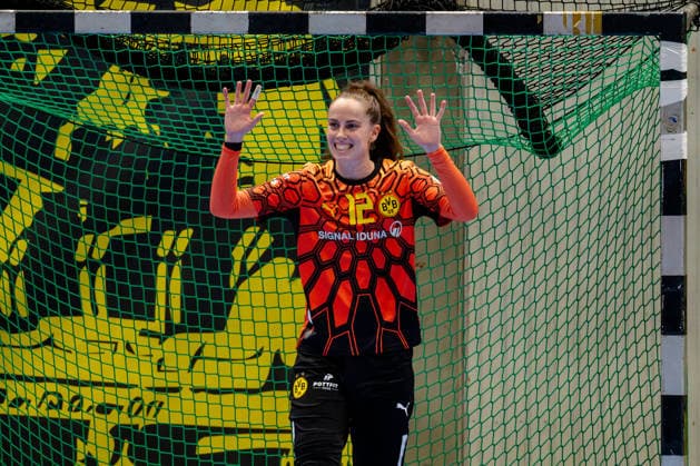 Dortmund, September 30, 2026, Handball, Women s, DHB Cup, 2nd Round, BVB Borussia Dortmund vs. SV Union Halle Neustadt, Sarah Wachter (BVB), 12 during the game