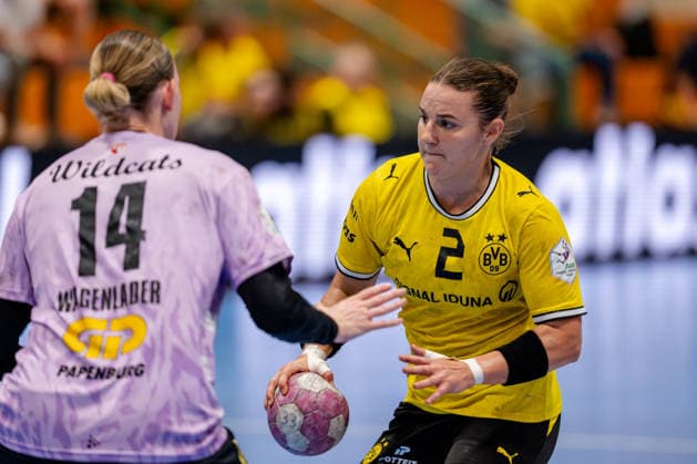 Dortmund, September 30, 2026, Handball, Women s, DHB Cup, 2nd Round, BVB Borussia Dortmund vs. SV Union Halle Neustadt, Mareike Thomaier (BVB), 2 during the game