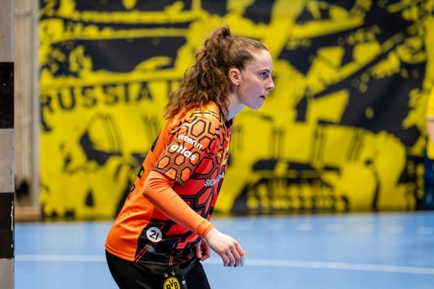 Dortmund, September 30, 2026, Handball, Women s, DHB Cup, 2nd Round, BVB Borussia Dortmund vs. SV Union Halle Neustadt, Sarah Wachter (BVB), 12 during the game