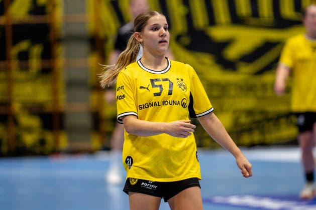 Dortmund, September 30, 2026, Handball, Women s, DHB Cup, 2nd Round, BVB Borussia Dortmund vs. SV Union Halle Neustadt, Nora Lueg (BVB), 57 during the game