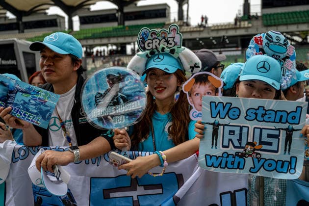 SEPANG, MALAYSIA: F1 Fans, F1 fans, at the 2026 Formula 1 Bahrain Grand Prix at the Sepang International Circuit in Sepang, Malaysia.