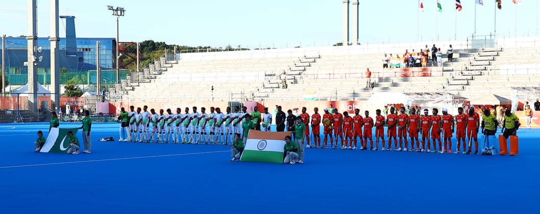 Asian Games 2026 Aichi-Nagoya, Japan India defeated Pakistan 4 3 in the men™s semifinal at the 20th Asian Games Aichi-Nagoya 2026 at Gifu Prefectural Green Stadium on Thursday, October 1, 2026, advancing to the final. Pakistan clawed their way back into the game to level the scores 3-3. Abhishek scored a stunning winner in the final minute of a thrilling Asian Games men s hockey semi-final as India edged past Pakistan by 4-3 Aichi, Nagoya Gifu Perfectural Green Stadium Japan Copyright: xSeshadrixSukumarx