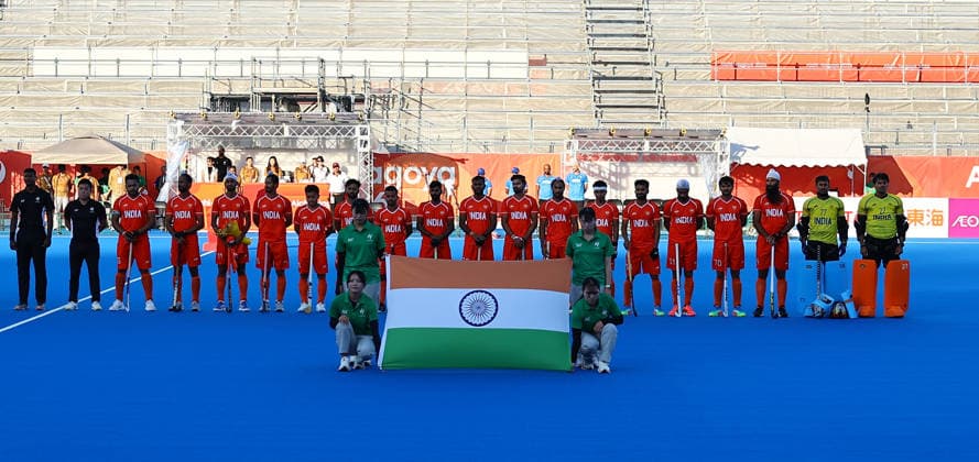 Asian Games 2026 Aichi-Nagoya, Japan India defeated Pakistan 4 3 in the men™s semifinal at the 20th Asian Games Aichi-Nagoya 2026 at Gifu Prefectural Green Stadium on Thursday, October 1, 2026, advancing to the final. Pakistan clawed their way back into the game to level the scores 3-3. Abhishek scored a stunning winner in the final minute of a thrilling Asian Games men s hockey semi-final as India edged past Pakistan by 4-3 Aichi, Nagoya Gifu Perfectural Green Stadium Japan Copyright: xSeshadrixSukumarx