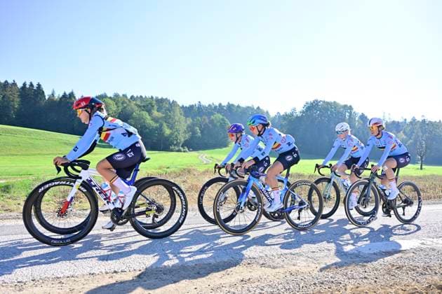 UEC 2026 Road European Championship, EM, Europameisterschaft Ljubljana 01 10 2026 LJUBLJANA, SLOVENIA - OCTOBER 01 : riders of Belgium - Women U23 during a training ride prior to the 2026 UEC Road European Championship on October 1, 2026 in Ljubljana, Slovenia, 01 10 2026 Ljubljana Slovenia  Copyright: xJanxDexMeuleneirx
