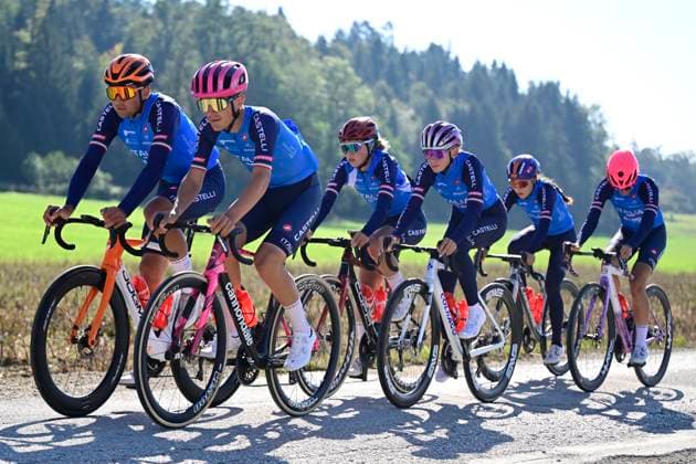 UEC 2026 Road European Championship, EM, Europameisterschaft Ljubljana 01 10 2026 LJUBLJANA, SLOVENIA - OCTOBER 01 : rider of team Italy during a training ride prior to the 2026 UEC Road European Championship on October 1, 2026 in Ljubljana, Slovenia, 01 10 2026 Ljubljana Slovenia  Copyright: xJanxDexMeuleneirx
