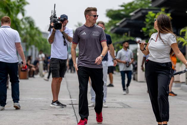 SEPANG, MALAYSIA: Nico Hulkenberg, racing for the Audi Revolut F1 Team team during the 2026 Formula 1 Bahrain Grand Prix at the Sepang International Circuit in Sepang, Malaysia