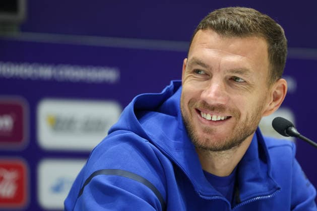 Bosnia press: UEFA Nations League Edin Dzeko of Bosnia and Herzegovina speaks on a press conference, PK, Pressekonferenz on October 01, 2026 in Sarajevo, Bosnia and Herzegovina. Edin Dzeko will end his international career with 152 appearances for Bosnia and Herzegovina after tomorrow s match against Sweden.  ArminxDurgut PIXSELL