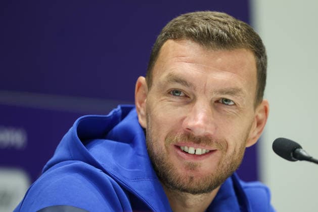 Bosnia press: UEFA Nations League Edin Dzeko of Bosnia and Herzegovina speaks on a press conference, PK, Pressekonferenz on October 01, 2026 in Sarajevo, Bosnia and Herzegovina. Edin Dzeko will end his international career with 152 appearances for Bosnia and Herzegovina after tomorrow s match against Sweden.  ArminxDurgut PIXSELL