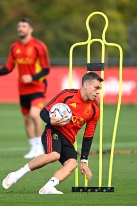 Belgium v Turkey - UEFA Nations League 2026 Media Activities 01 10 2026 TUBIZE, BELGIUM - OCTOBER 01 : Trossard Leandro forward of Belgium pictured during a training session ahead of the UEFA Nations League tournament league phase matchday 3 group A1 match between Belgium and Turkey on October 1, 2026 in Tubize, Belgium, 01 10 2026 Tubize Belgium  Copyright: xNicoxVereeckenx