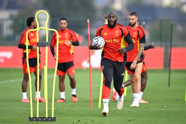 Belgium v Turkey - UEFA Nations League 2026 Media Activities 01 10 2026 TUBIZE, BELGIUM - OCTOBER 01 : Lukaku Romelu forward of Belgium pictured during a training session ahead of the UEFA Nations League tournament league phase matchday 3 group A1 match between Belgium and Turkey on October 1, 2026 in Tubize, Belgium, 01 10 2026 Tubize Belgium  Copyright: xNicoxVereeckenx