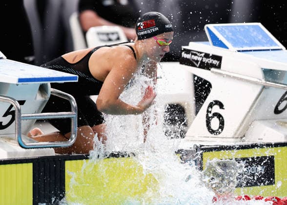 October 1, 2026, Sydney, Nsw, Australia: JENNA FORRESTER prepares to compete in the WomenÃ¢â‚¬â ¢s 400m free final during the 2026 Australian Short Course Championships. Swimming 2026: Australian Short Course Championships  - ZUMAt173 20261001_zsp_t173_032 Copyright: xStephanexThomasx