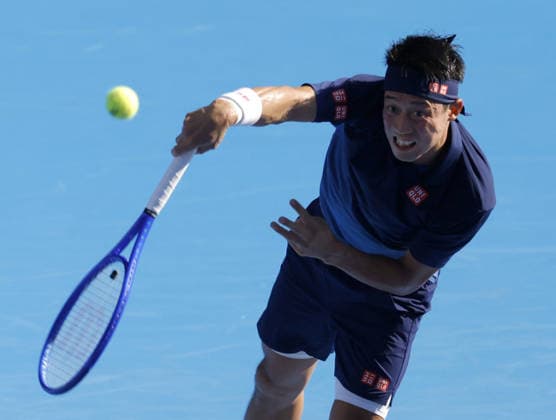 Tennis: Nishikori s final match Japan s former world No. 4 Kei Nishikori competes en route to losing to Frances Tiafoe of the United States in the first round of the final tournament of his tennis career at the Japan Open at Ariake Tennis Park in Tokyo on Oct. 1, 2026. The 36-year-old Nishikori, the first Asian male player to reach a Grand Slam singles final at the 2014 U.S. Open, announced in April 2026 that he would retire at the end of the current season.  A14AA0005629623P