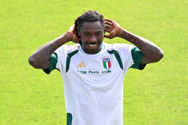 SOCCER - UEFA Nations League - TEAM ITALY - TRAINING Photo by IPA ABACAPRESS.COM89177735 - Italian player Moise Kean during TEAM ITALY - TRAINING, a UEFA Nations League soccer match in Florence, Italy, on October 1, 2026 Florence Italy Copyright: xIPAxSport ABACAx