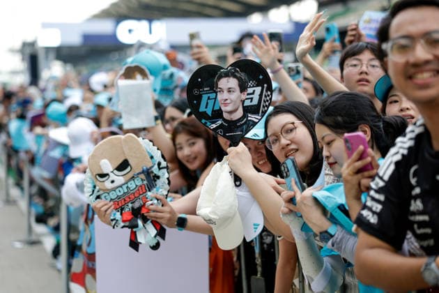 Fans at the 16th Bahrain F1 Grand Prix in 2026, the 16th Bahrain F1 Grand Prix in 2026, the 16th Bahrain F1 Grand Prix in 2026, the 16th Bahrain F1 Grand Prix in 2026 during the 2026 Formula 1 Bahrain Grand Prix in Malaysia, the 16th round of the 2026 Formula One World Championship, held October 2–4, 2026, at the Sepang International Circuit in Sepang, Malaysia. Photo by Jiri Krenek, Active Pictures Malaysia
