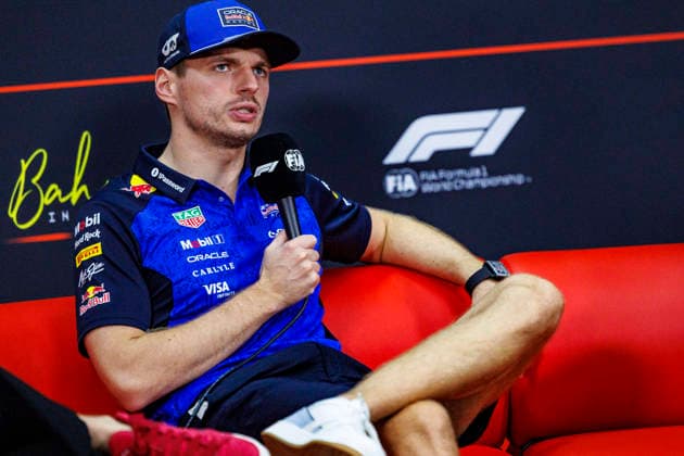 1st October 2026; Sepang IC, Kuala Lumpur, Malaysia; Formula 1, Bahrain Grand Prix, Arrival Day; Max Verstappen (3) of Netherlands and Oracle Red Bull Racing during the press conference, PK, Pressekonferenz at the Bahrain Grand Prix StephenxBlackberry