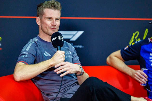 1st October 2026; Sepang IC, Kuala Lumpur, Malaysia; Formula 1, Bahrain Grand Prix, Arrival Day; Nico Hulkenberg (27) of Germany and Audi Revolut F1 Team during the press conference, PK, Pressekonferenz at the Bahrain Grand Prix StephenxBlackberry