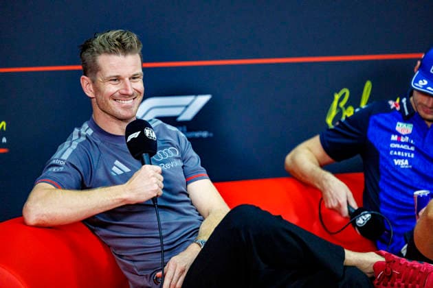 1st October 2026; Sepang IC, Kuala Lumpur, Malaysia; Formula 1, Bahrain Grand Prix, Arrival Day; Nico Hulkenberg (27) of Germany and Audi Revolut F1 Team during the press conference, PK, Pressekonferenz at the Bahrain Grand Prix StephenxBlackberry