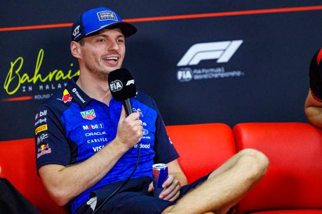 1st October 2026; Sepang IC, Kuala Lumpur, Malaysia; Formula 1, Bahrain Grand Prix, Arrival Day; Max Verstappen (3) of Netherlands and Oracle Red Bull Racing during the press conference, PK, Pressekonferenz at the Bahrain Grand Prix StephenxBlackberry