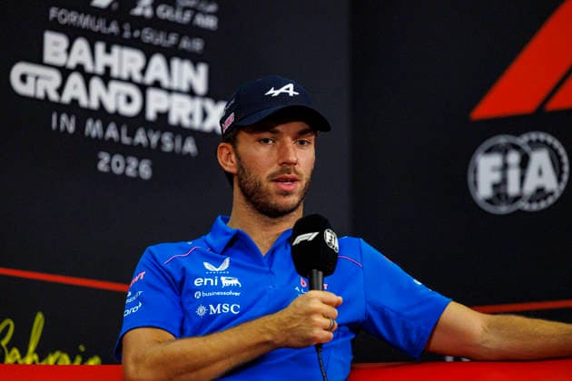 1st October 2026; Sepang IC, Kuala Lumpur, Malaysia; Formula 1, Bahrain Grand Prix, Arrival Day; Pierre Gasly (10) of France and BWT Alpine Formula One Team during the press conference, PK, Pressekonferenz at the Bahrain Grand Prix StephenxBlackberry
